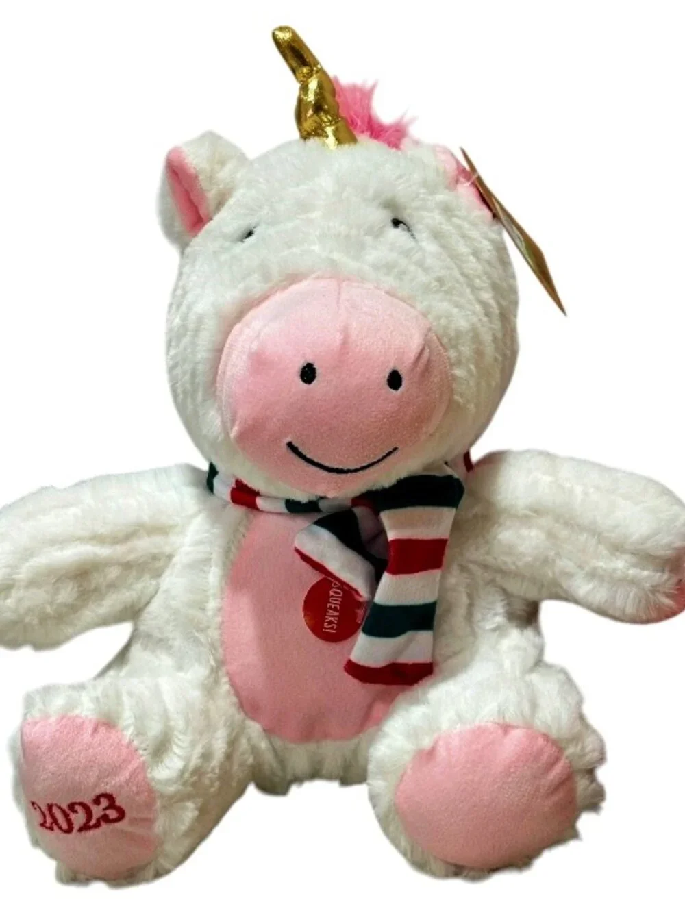 PetSmart Lot of 3 Plush Squeaks - Dog Chance Unicorn Bliss Hamster Hope 2023 NWT